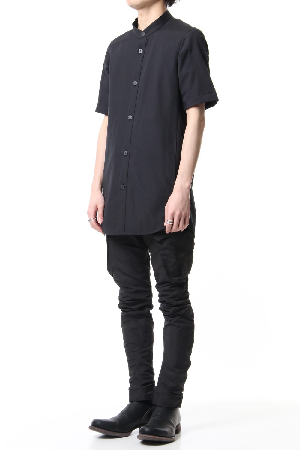 Short Sleeve Shirt Egyptian ( FINX ) Cotton - Black