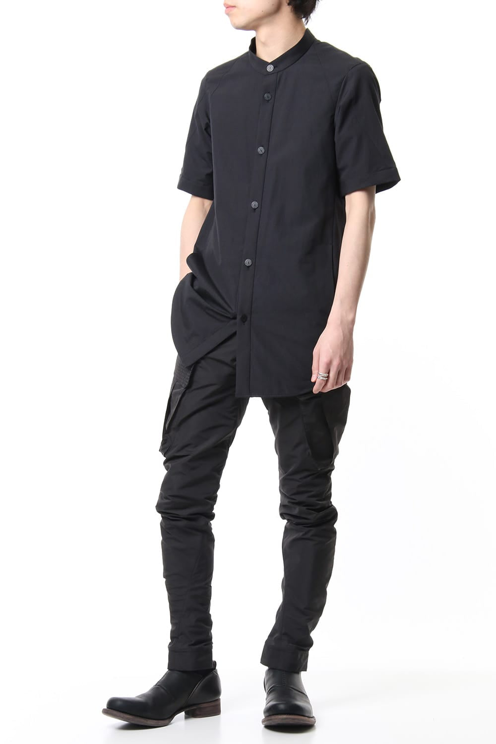 Short Sleeve Shirt Egyptian ( FINX ) Cotton - Black