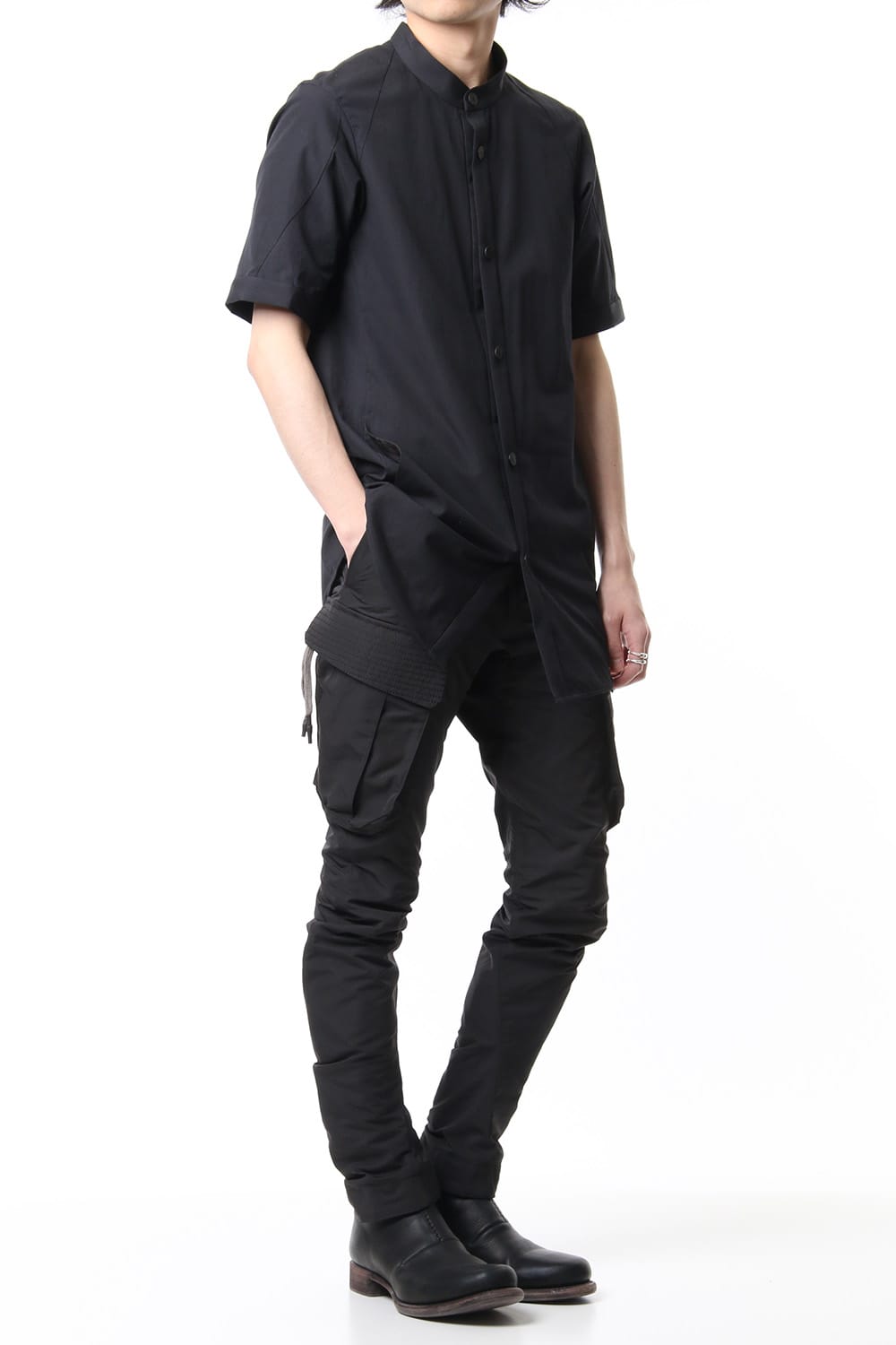 Short Sleeve Shirt Egyptian ( FINX ) Cotton - Black