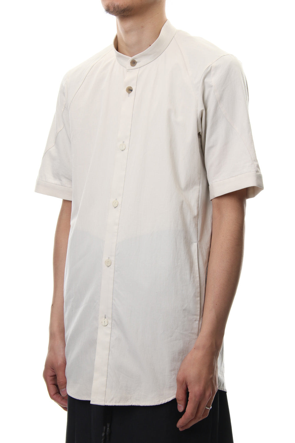 Short Sleeve Shirt Egyptian ( FINX ) Cotton - White Gray