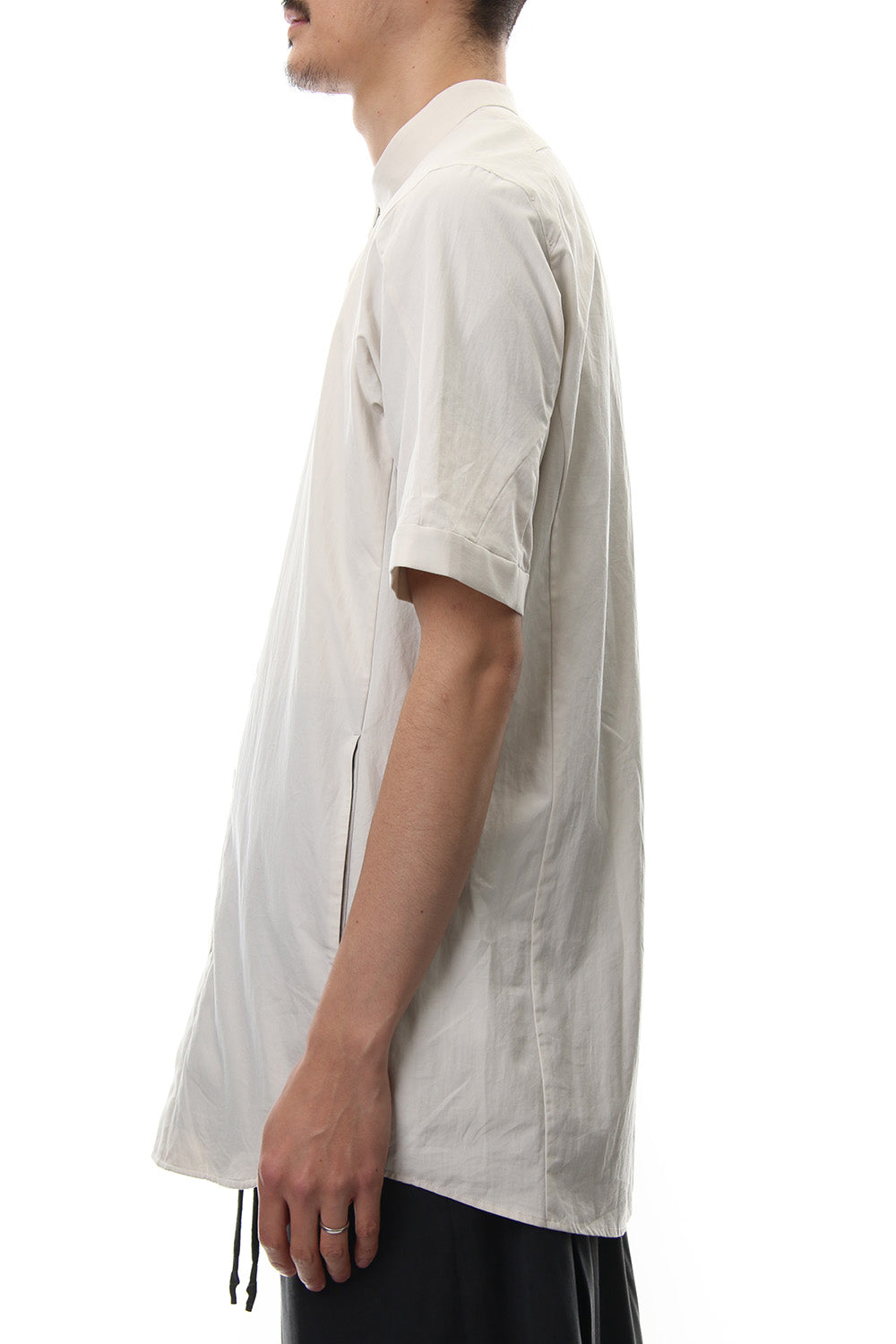 Short Sleeve Shirt Egyptian ( FINX ) Cotton - White Gray