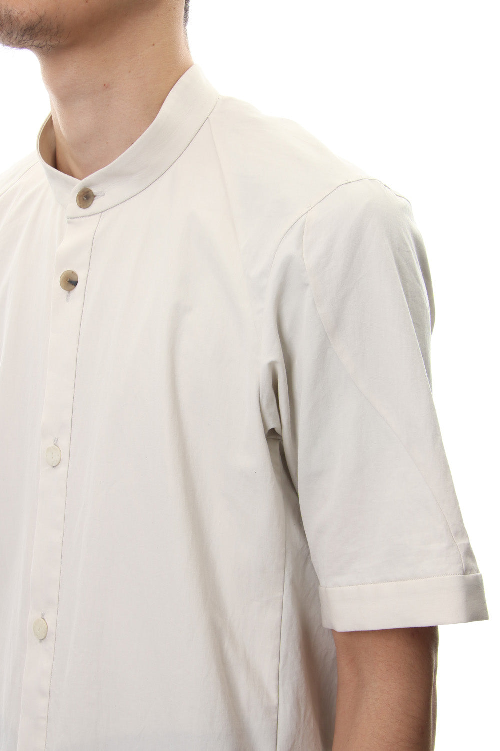 Short Sleeve Shirt Egyptian ( FINX ) Cotton - White Gray