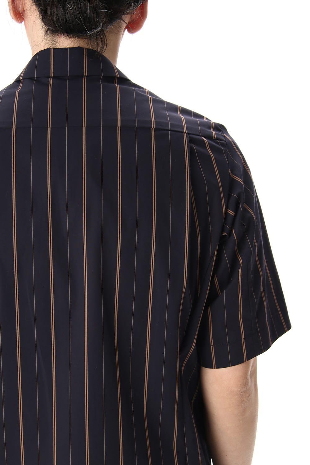 Open collar shirt egyptian cotton stripe [GIZA]