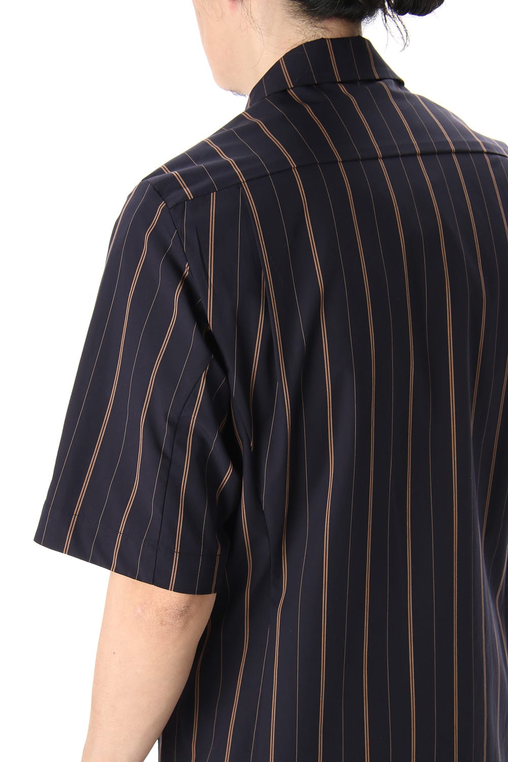 Open collar shirt egyptian cotton stripe [GIZA]