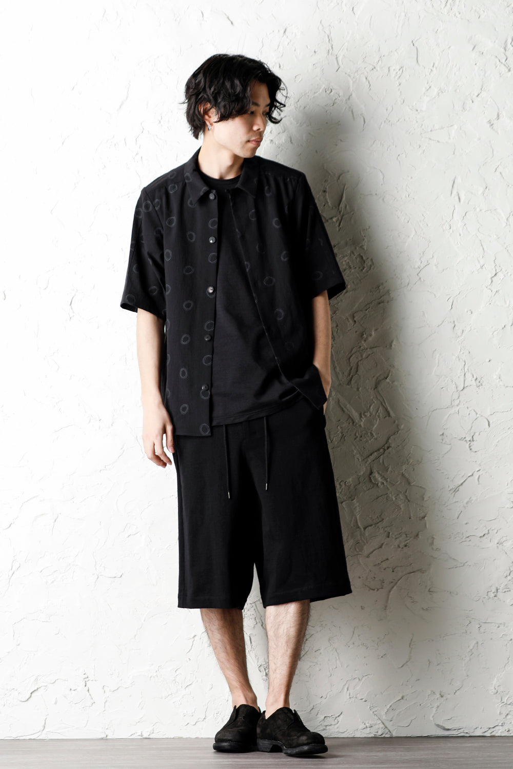 Short Sleeve Washi jersey product dyed Black