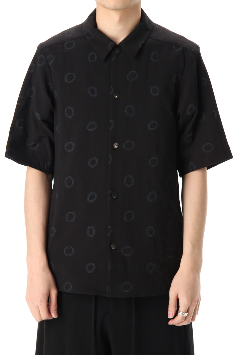 Short sleeve shirt Cotton circle print