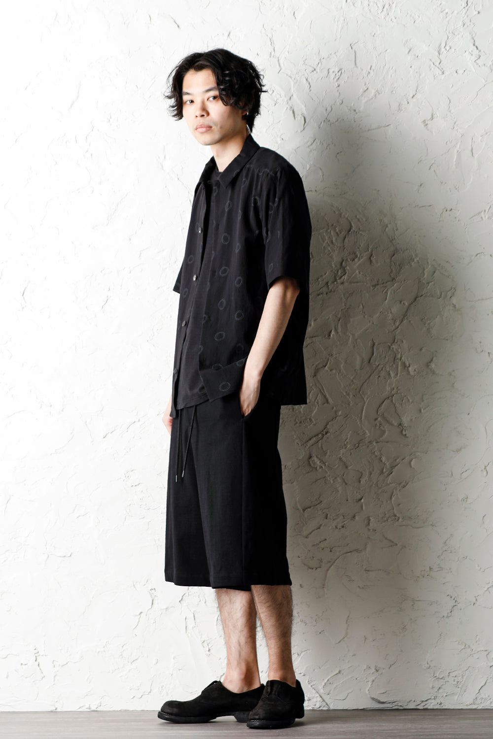 Short Sleeve Washi jersey product dyed Black