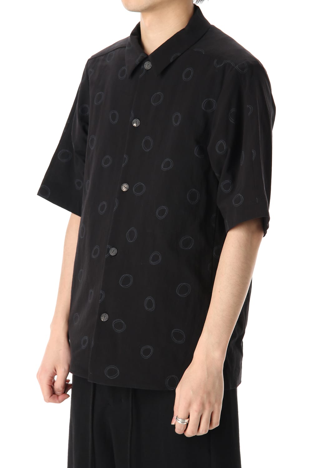 Short sleeve shirt Cotton circle print