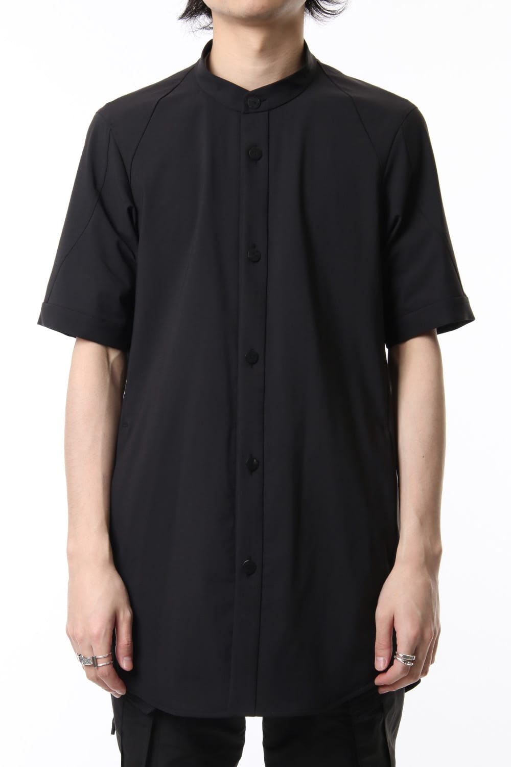 Short sleeve shirt 4way Stretch Virgin Wool