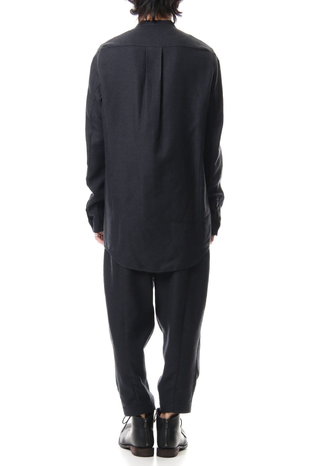 ロング シャツ ヴァージン ウール / シルク