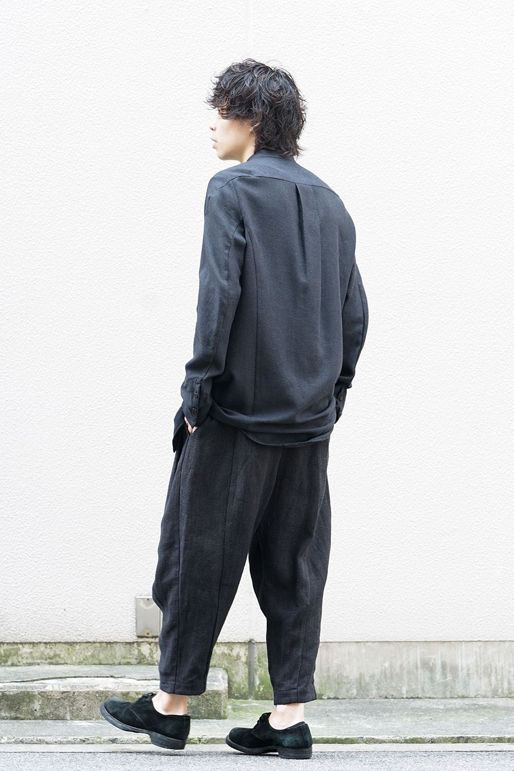 ロング シャツ ヴァージン ウール / シルク