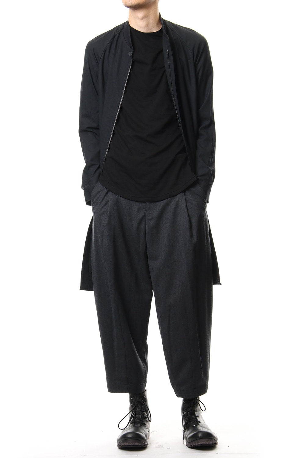 Long Shirt Wool Super 140's Shadow Stripe