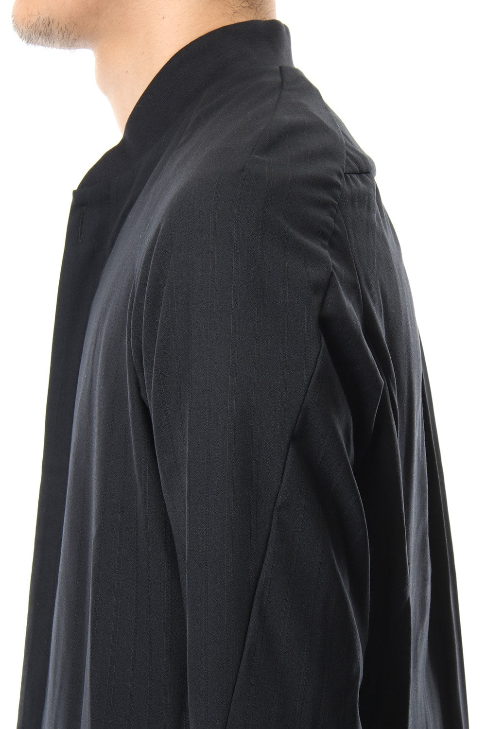 Long Shirt Wool Super 140's Shadow Stripe