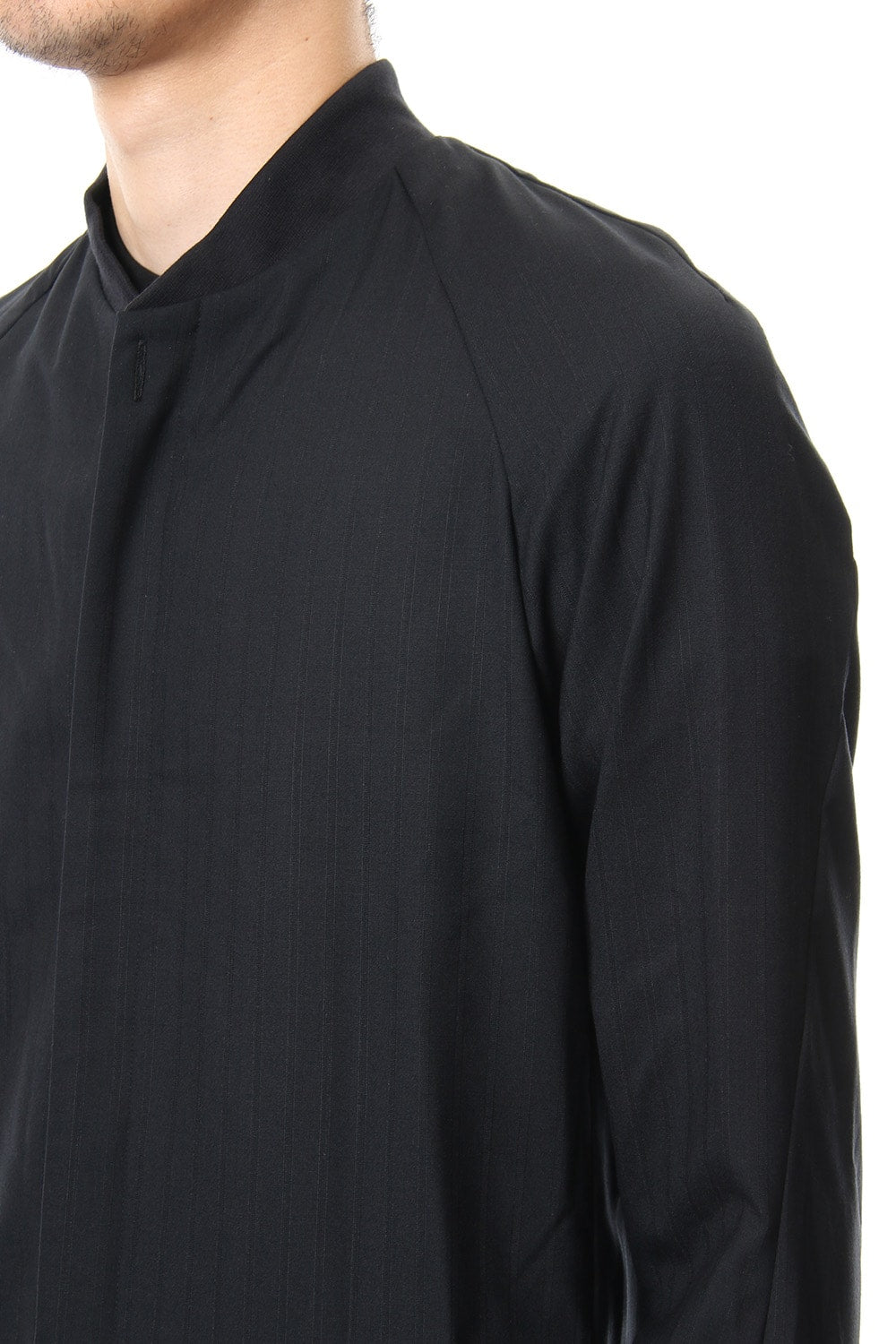 Long Shirt Wool Super 140's Shadow Stripe