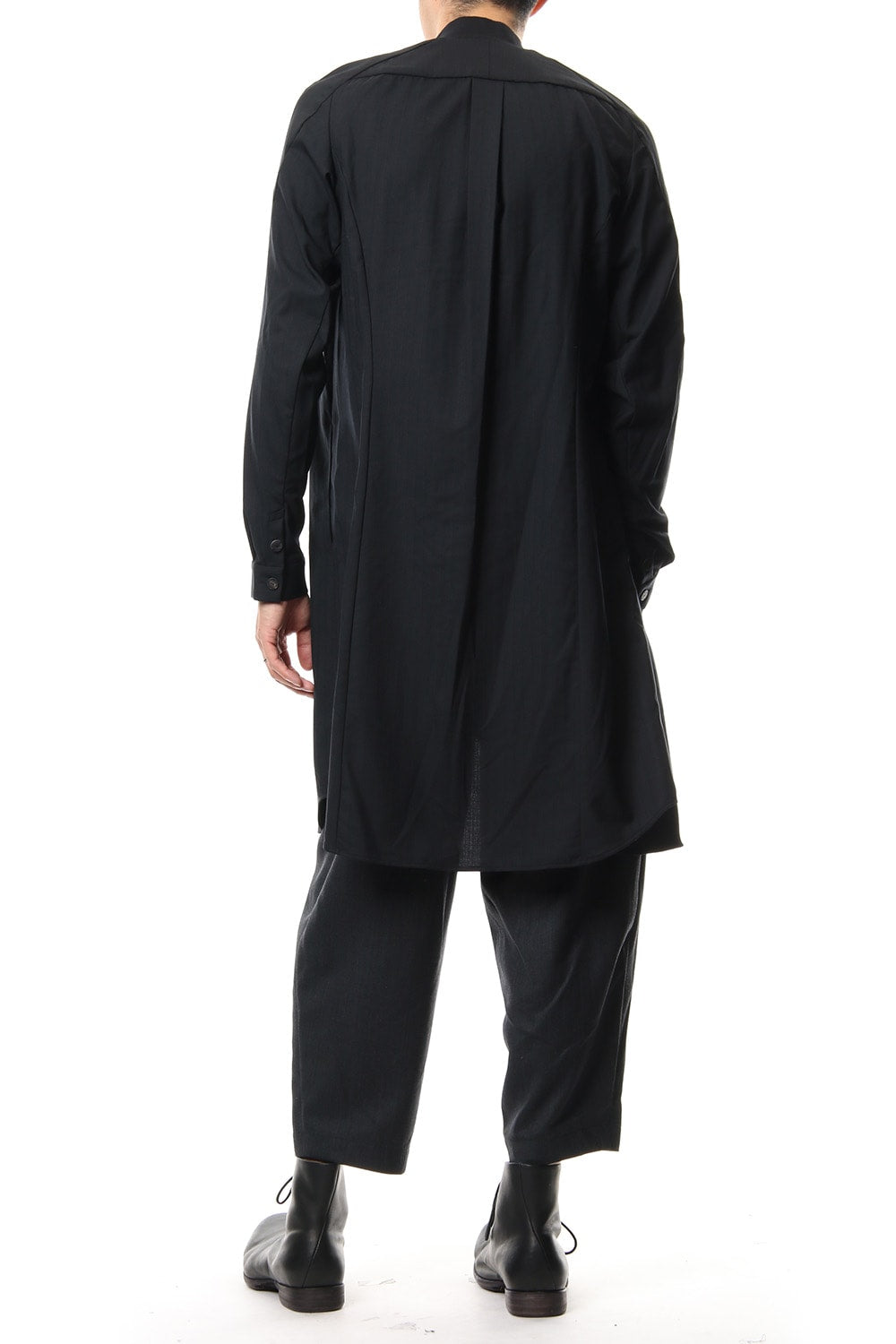 Long Shirt Wool Super 140's Shadow Stripe