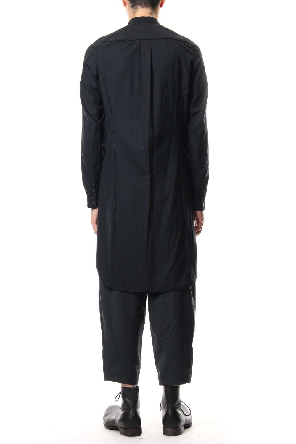 Long Shirt Wool Super 140's Shadow Stripe