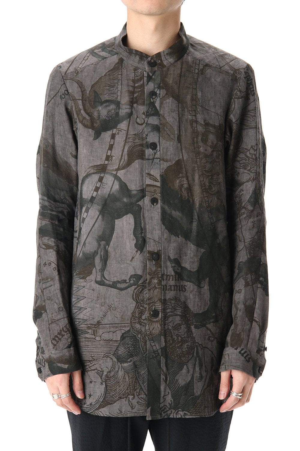 Long shirt line zodiac signs print