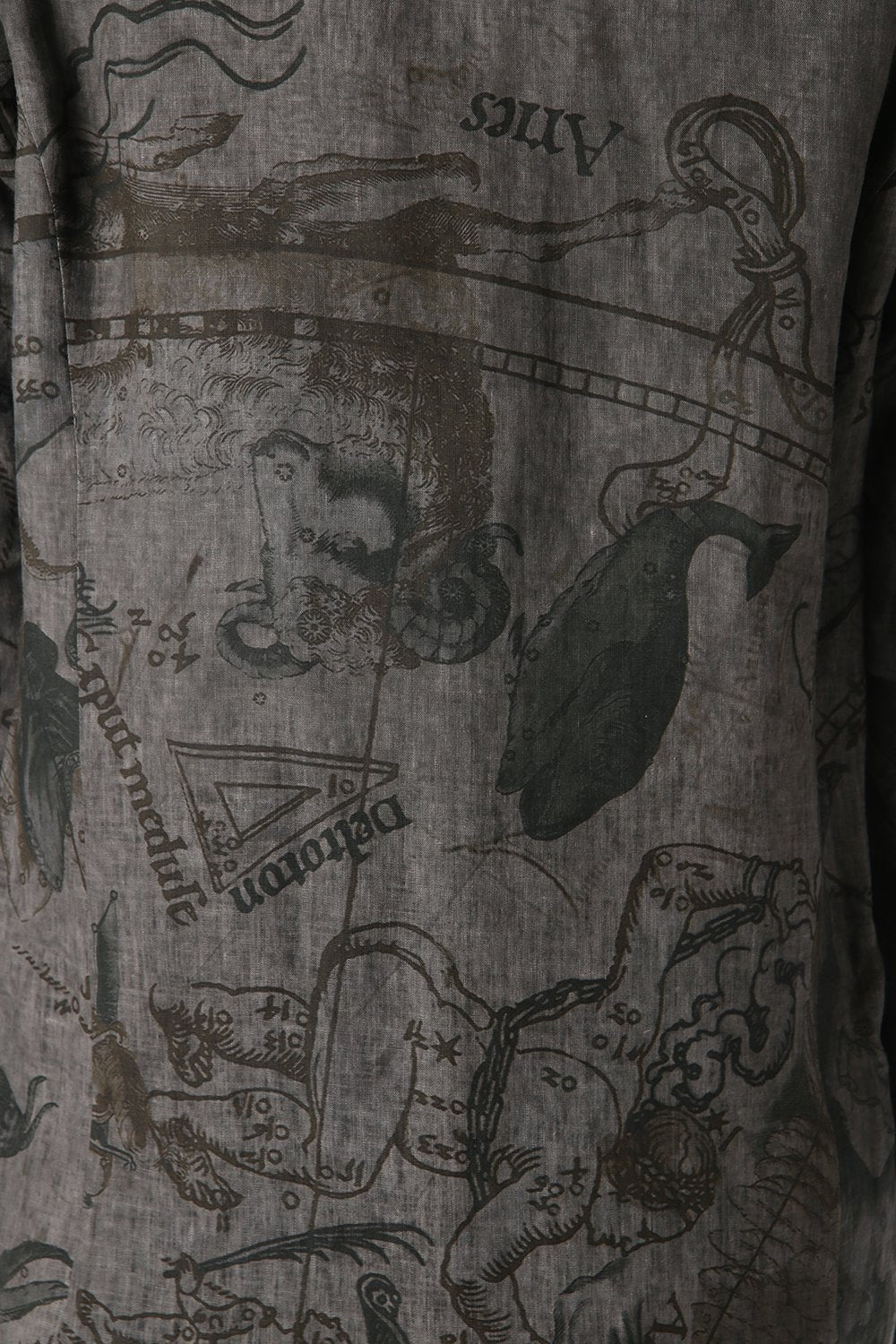 Long shirt line zodiac signs print