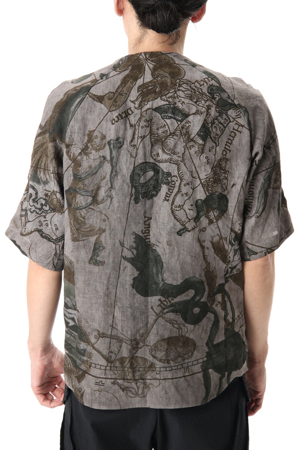 Short sleeve shirt line zodiac signs print