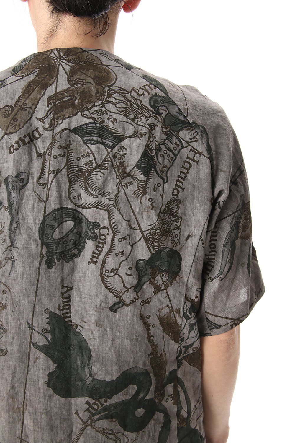 Short sleeve shirt line zodiac signs print