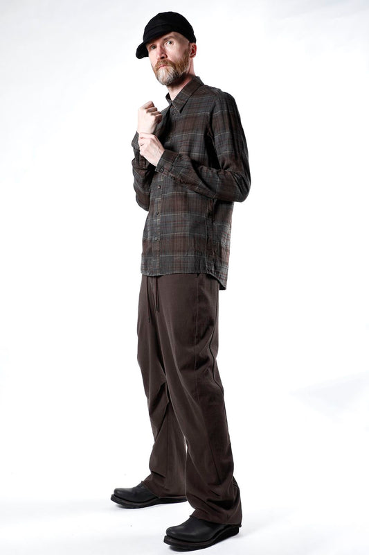 Shirt old check pigment dyed