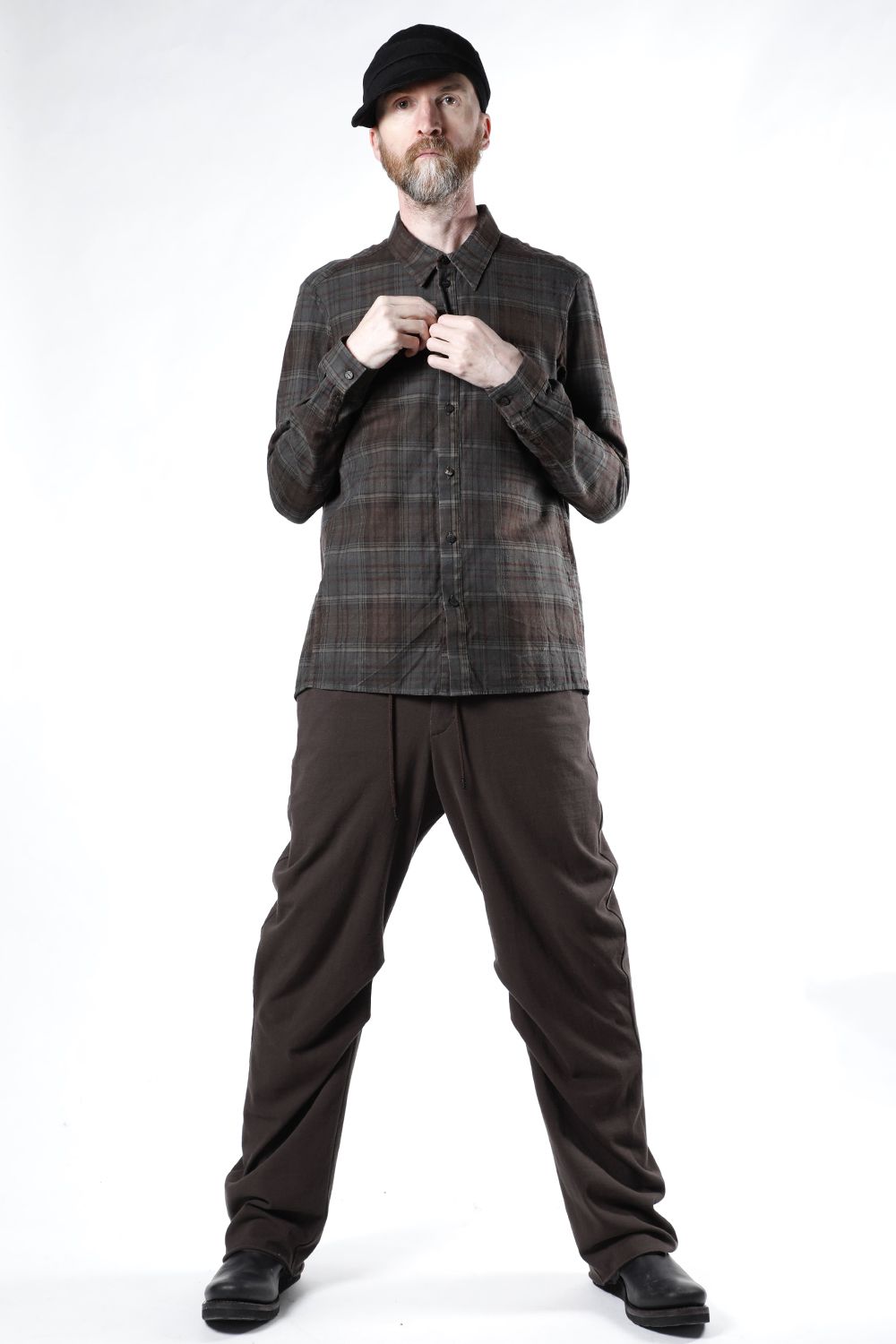 Shirt old check pigment dyed