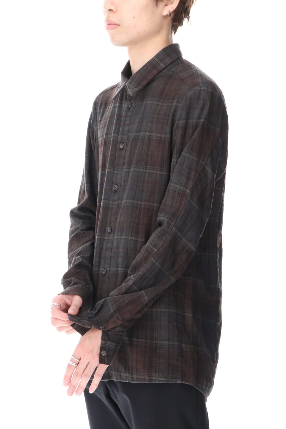 Shirt old check pigment dyed