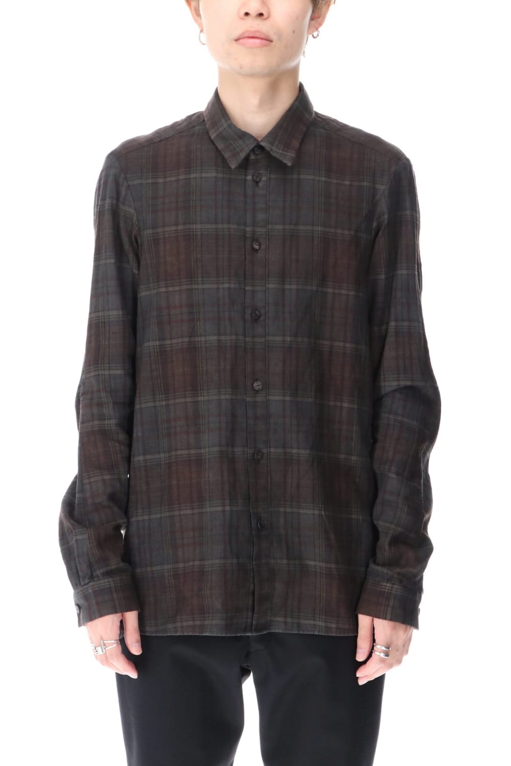 Shirt old check pigment dyed