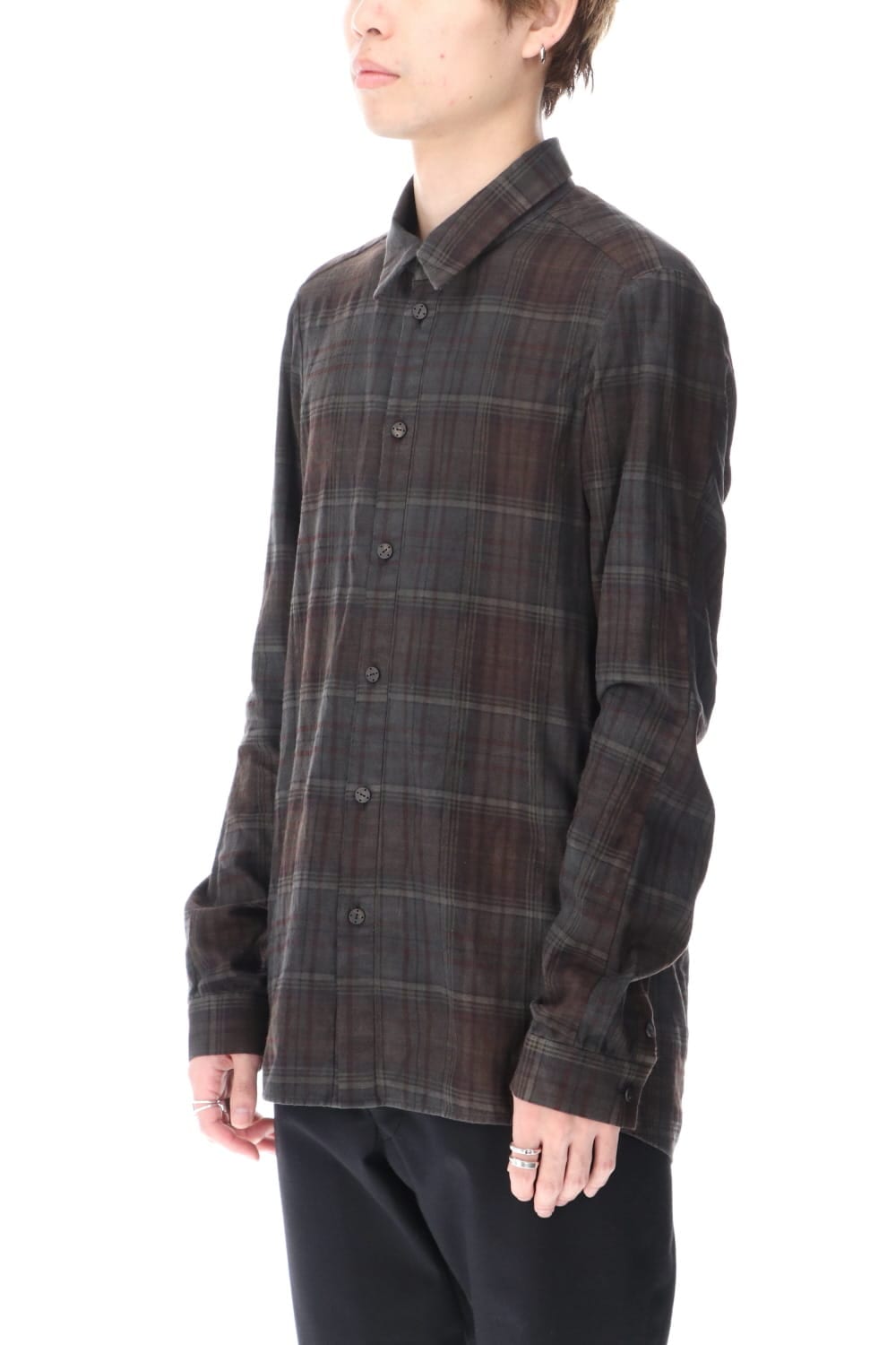 Shirt old check pigment dyed