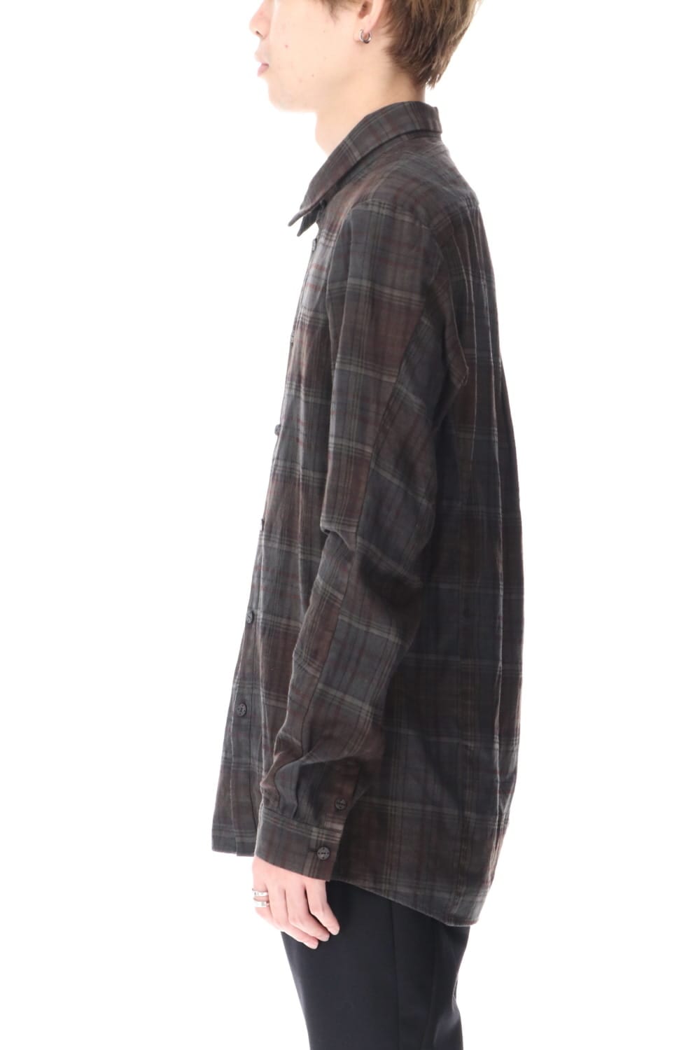 Shirt old check pigment dyed