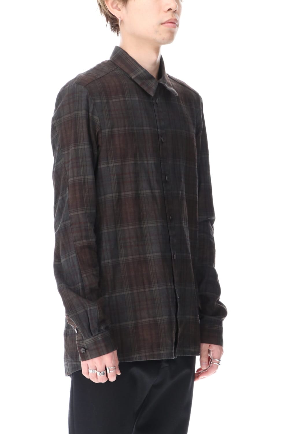 Shirt old check pigment dyed