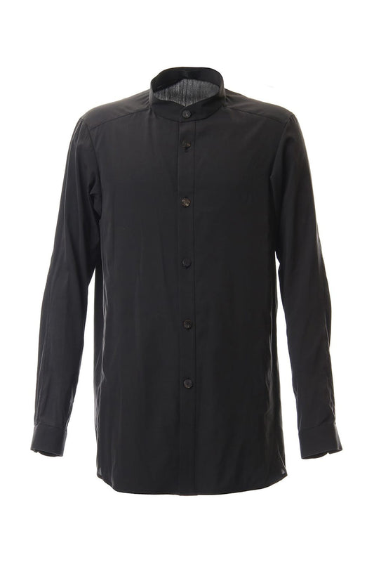 ロング シャツ シルク コットン サンドブラスト Charcoal