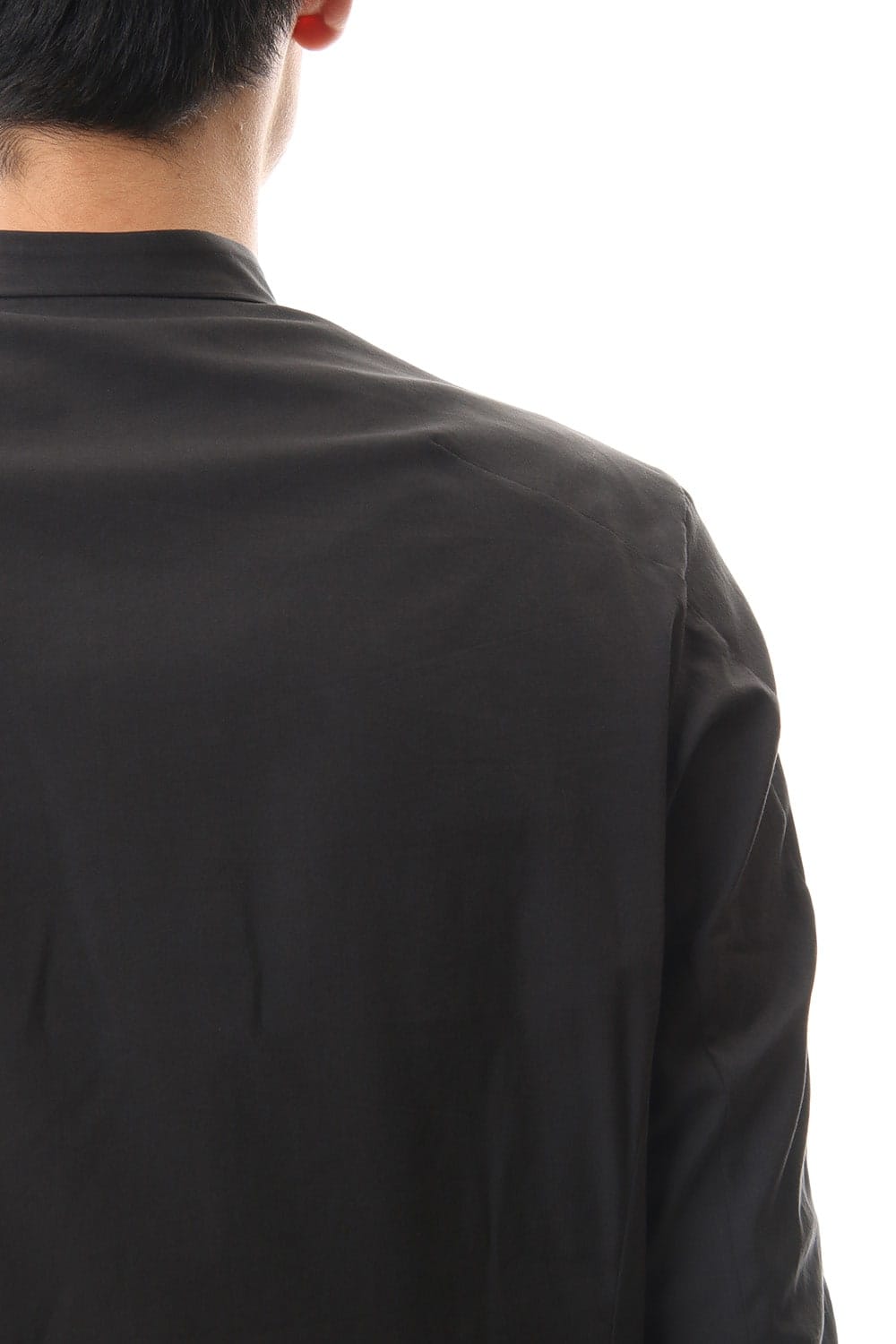 ロング シャツ シルク コットン サンドブラスト Charcoal