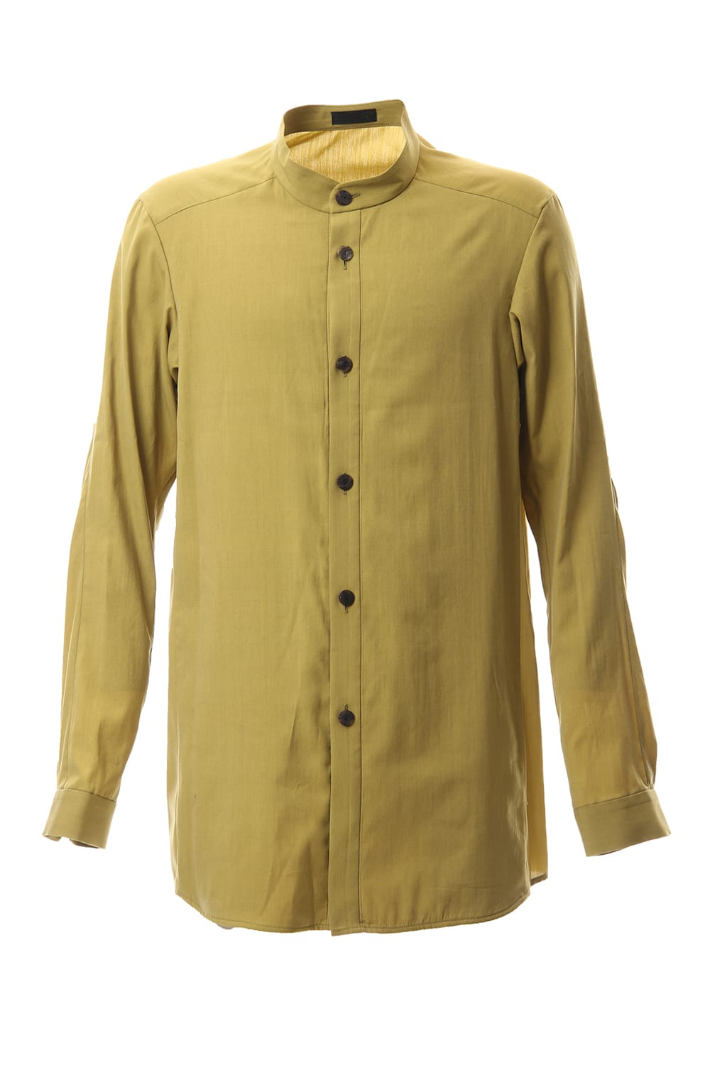 Long Shirt Silk cotton sandblast Dirty Yellow