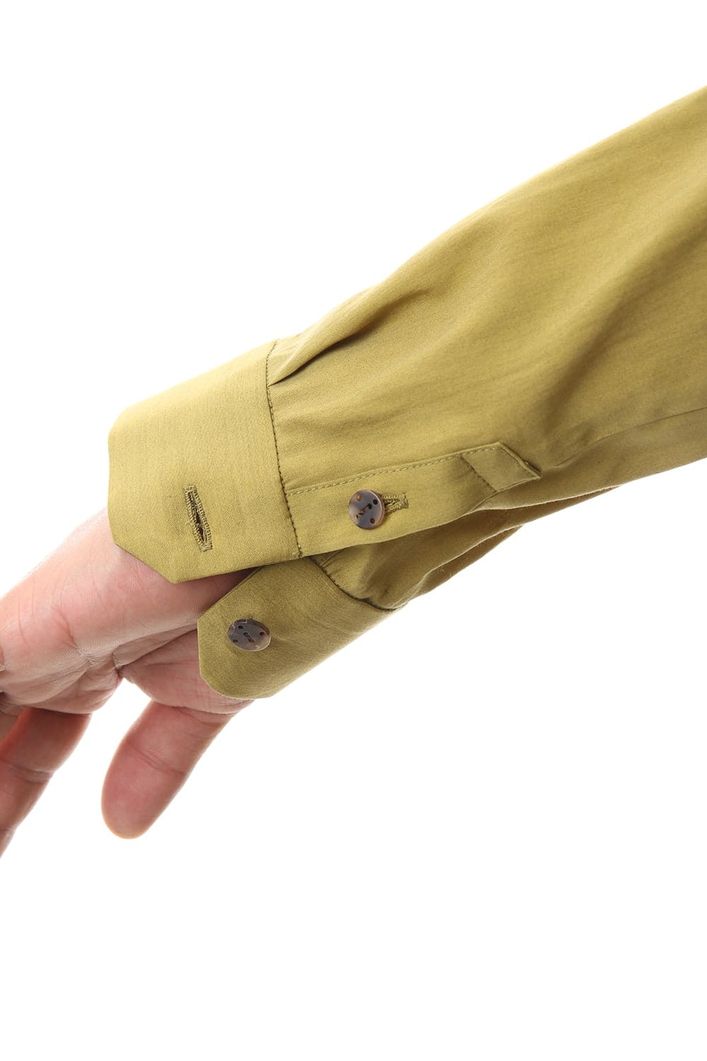 Long Shirt Silk cotton sandblast Dirty Yellow