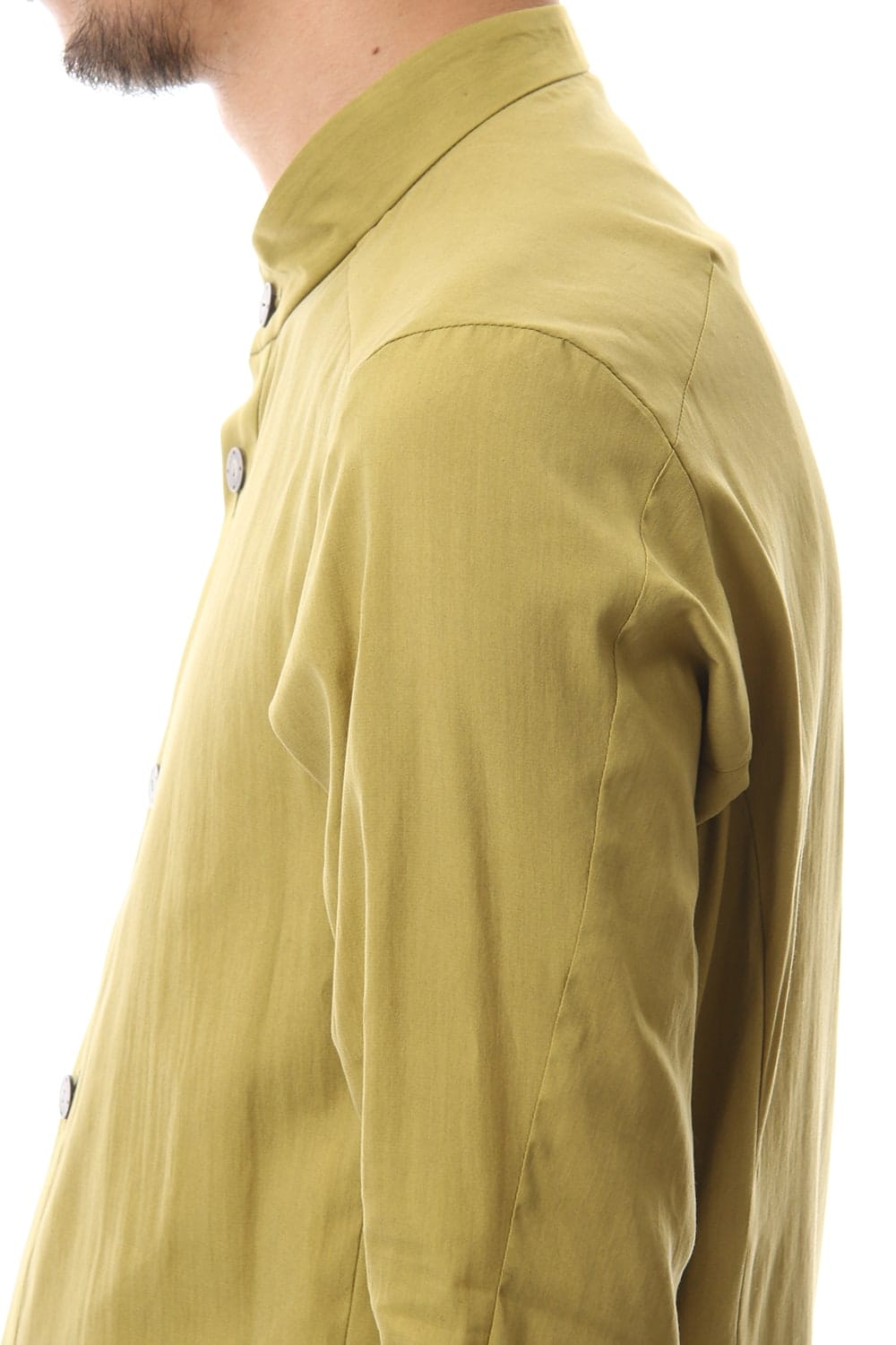 Long Shirt Silk cotton sandblast Dirty Yellow