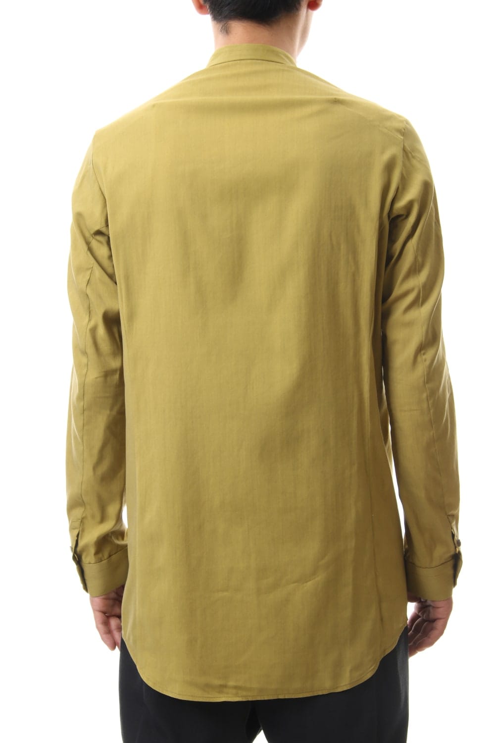 Long Shirt Silk cotton sandblast Dirty Yellow