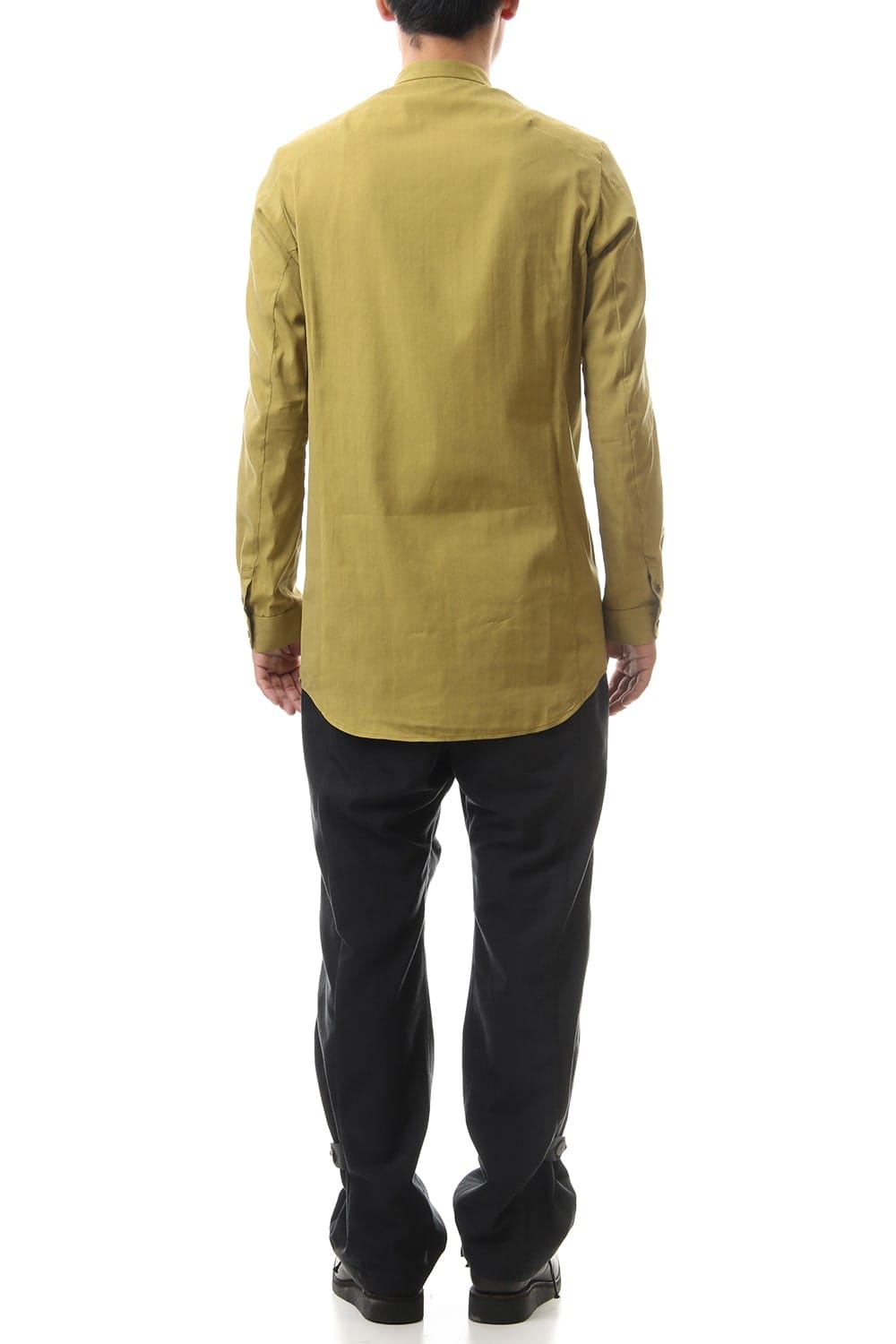 Long Shirt Silk cotton sandblast Dirty Yellow