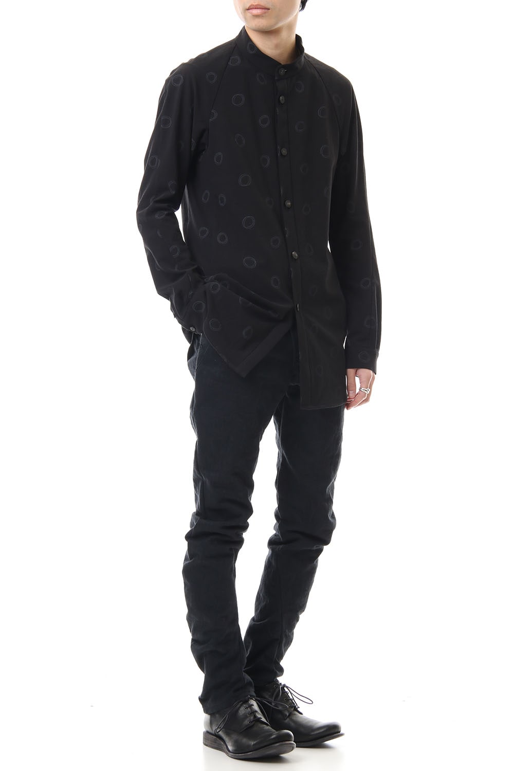 Long shirt Cotton circle print