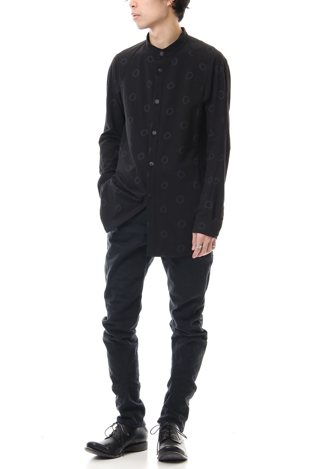 Long shirt Cotton circle print