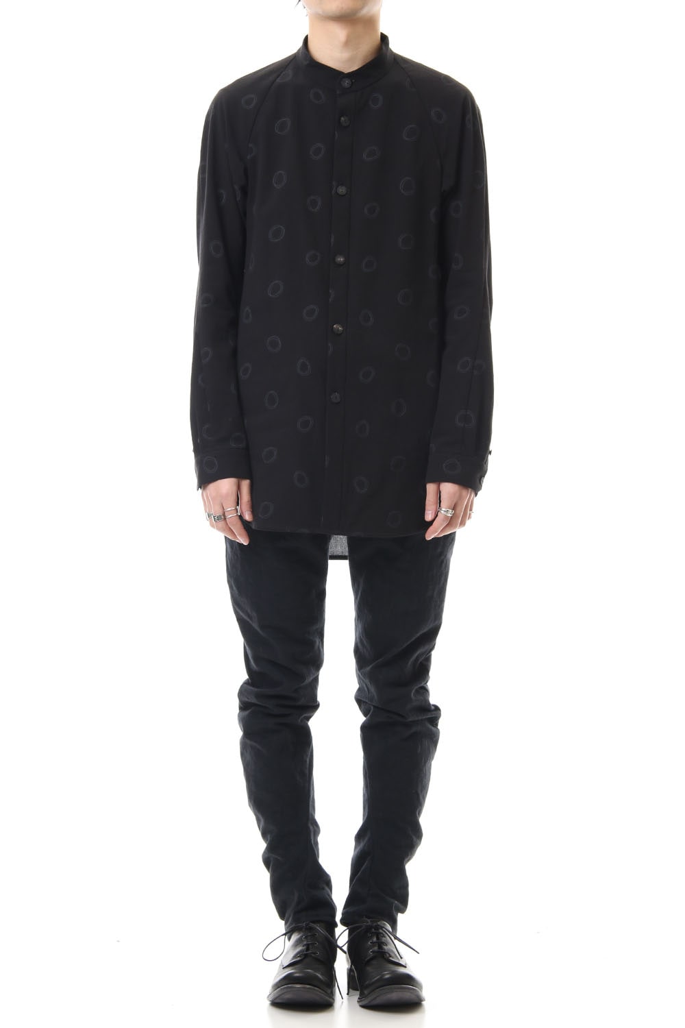 Long shirt Cotton circle print