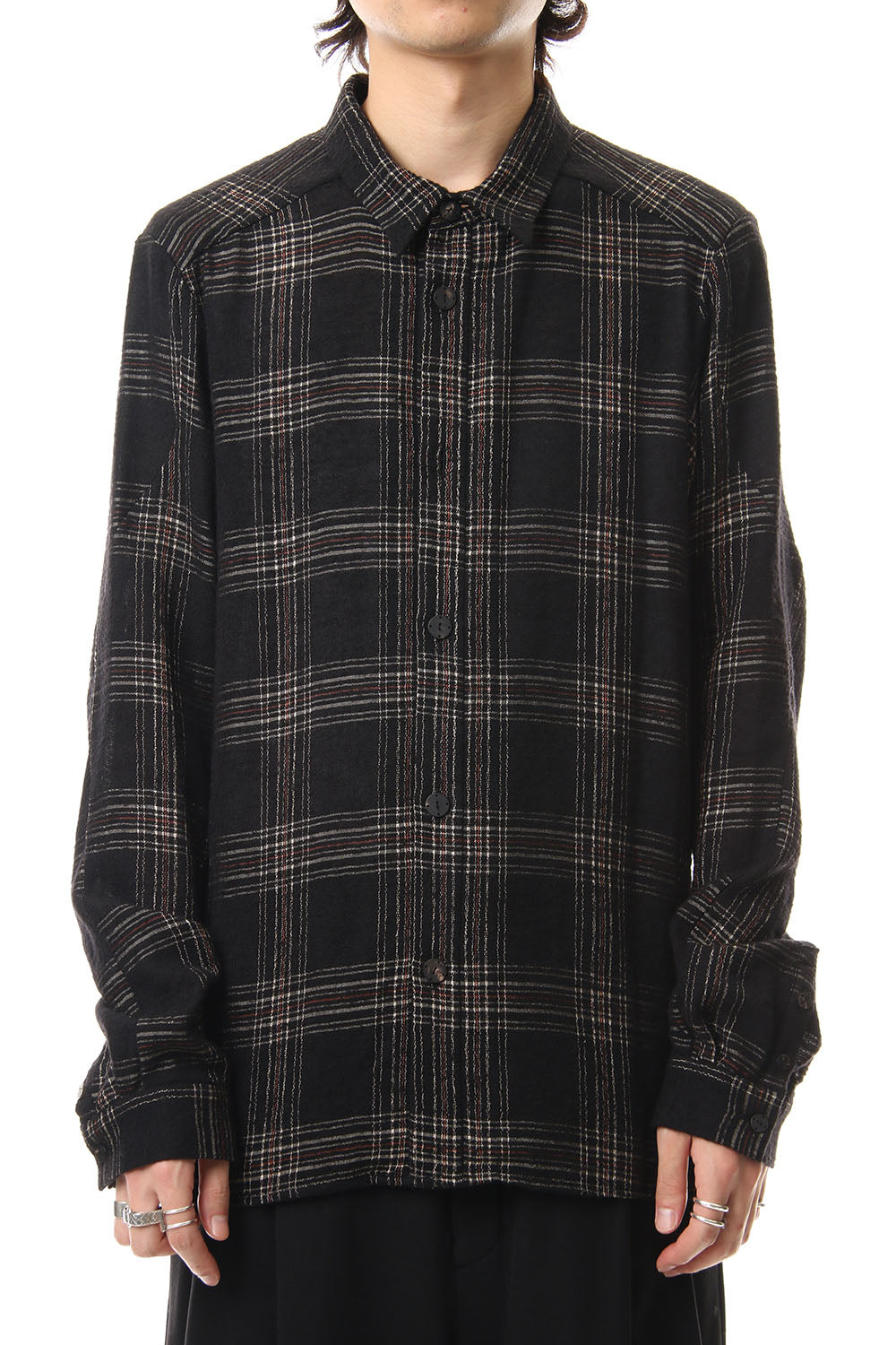 Virgin Wool Check Shirt