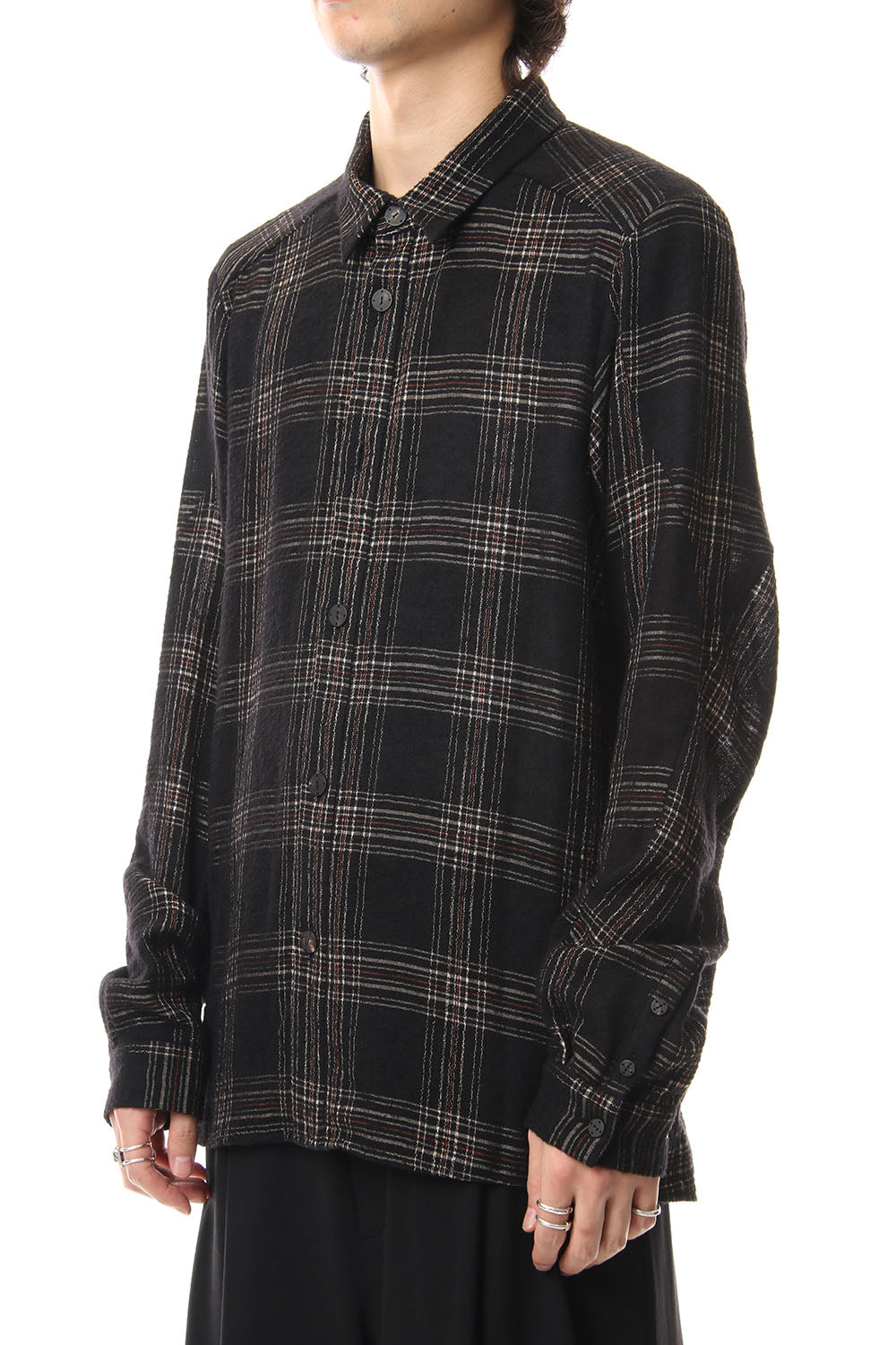 Virgin Wool Check Shirt