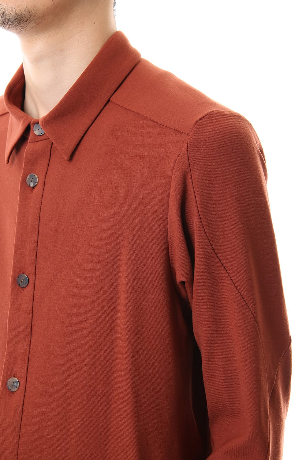 Shirt virgin wool 4way stretch Red Cray
