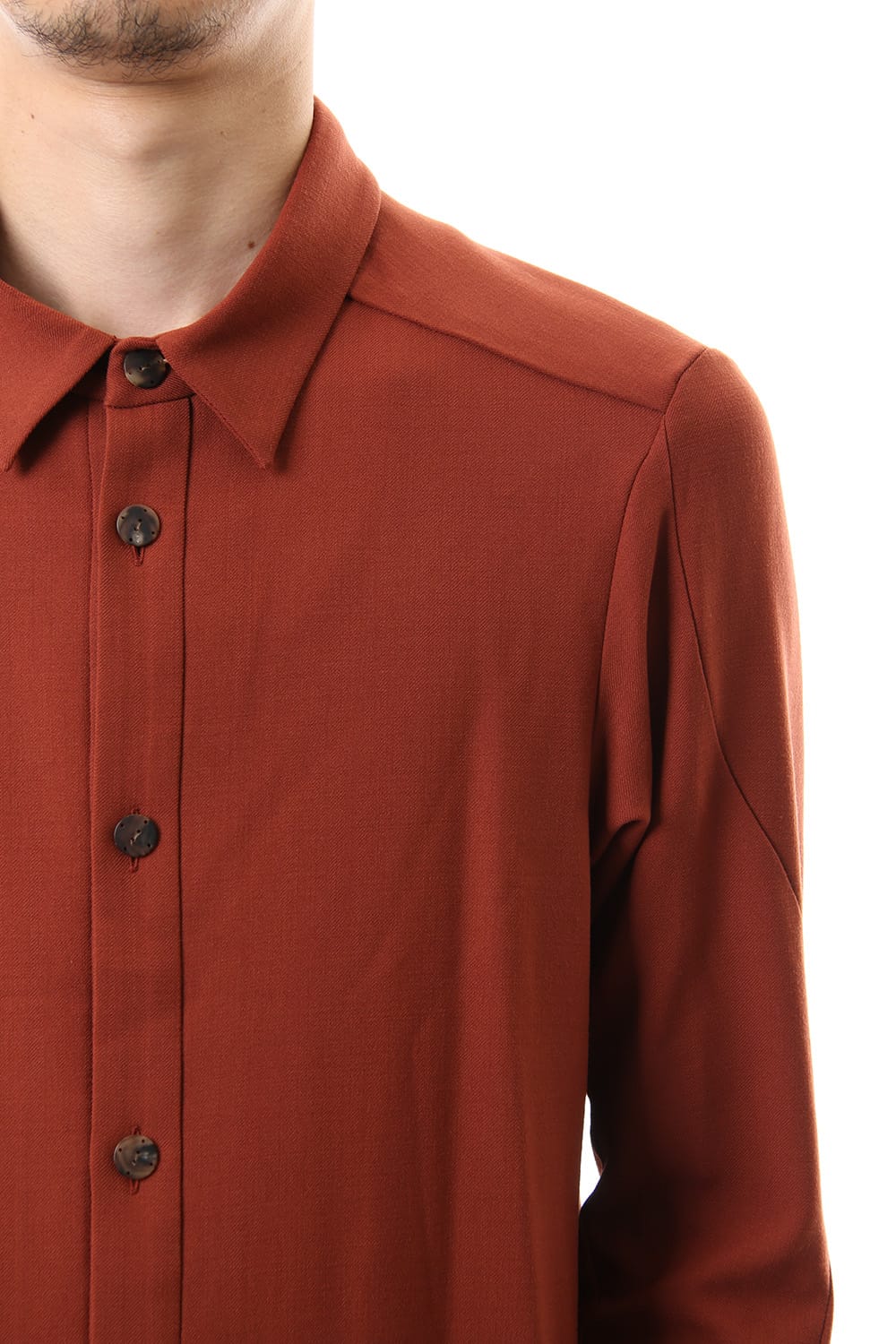 Shirt virgin wool 4way stretch Red Cray