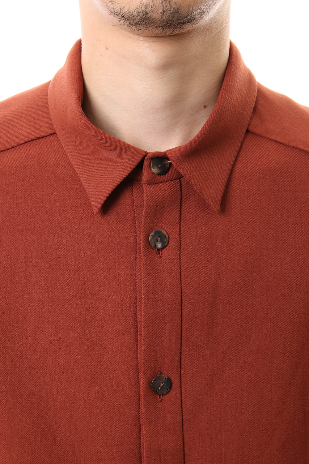 Shirt virgin wool 4way stretch Red Cray