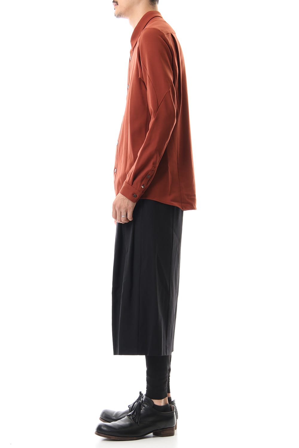 Shirt virgin wool 4way stretch Red Cray