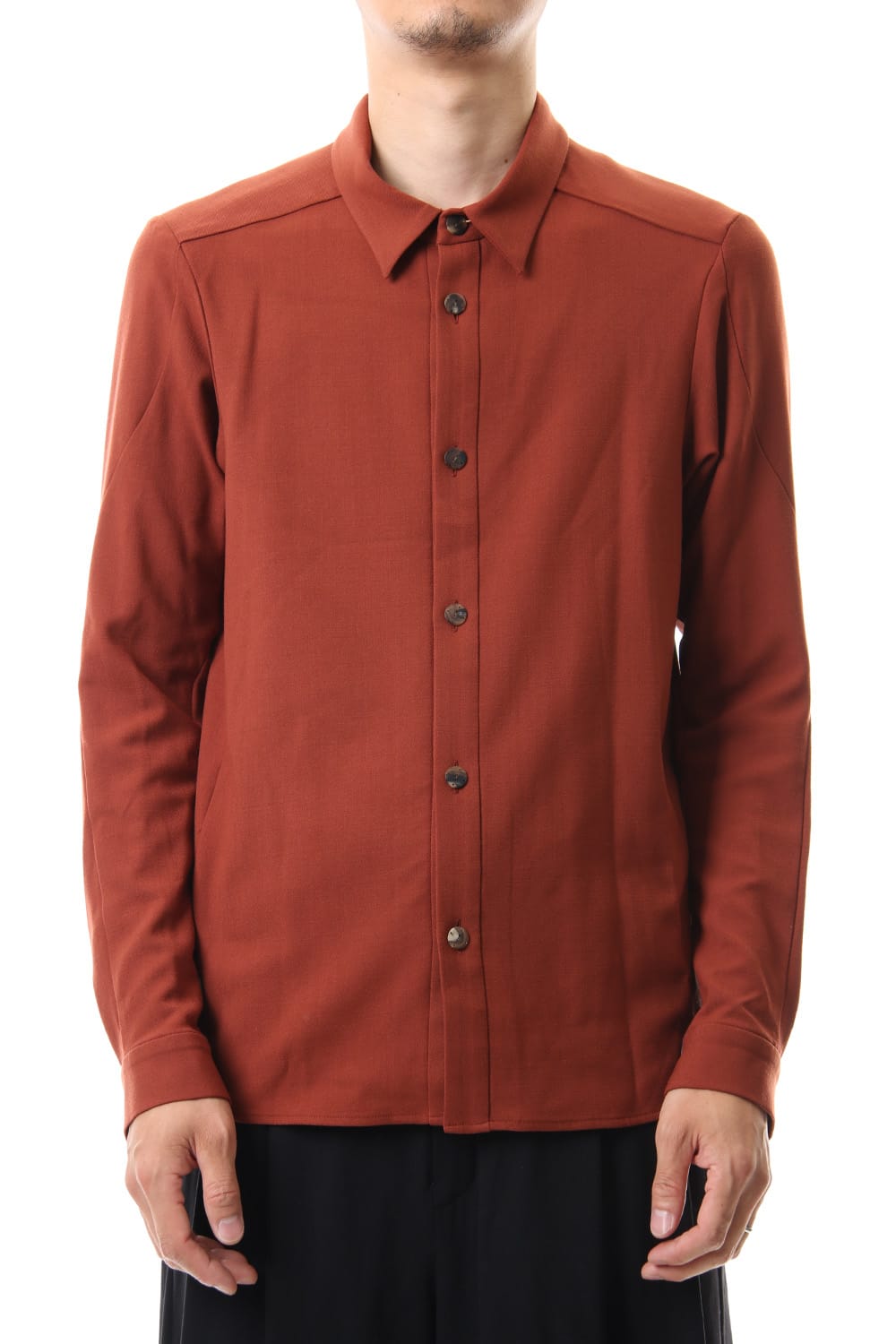 Shirt virgin wool 4way stretch Red Cray