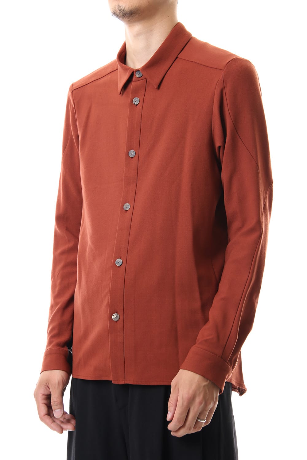 Shirt virgin wool 4way stretch Red Cray