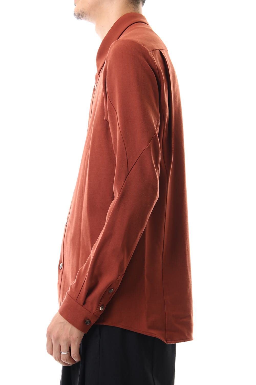 Shirt virgin wool 4way stretch Red Cray